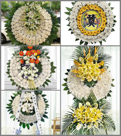 湖北孝感市安陆市南城街道闭刘村花圈速递